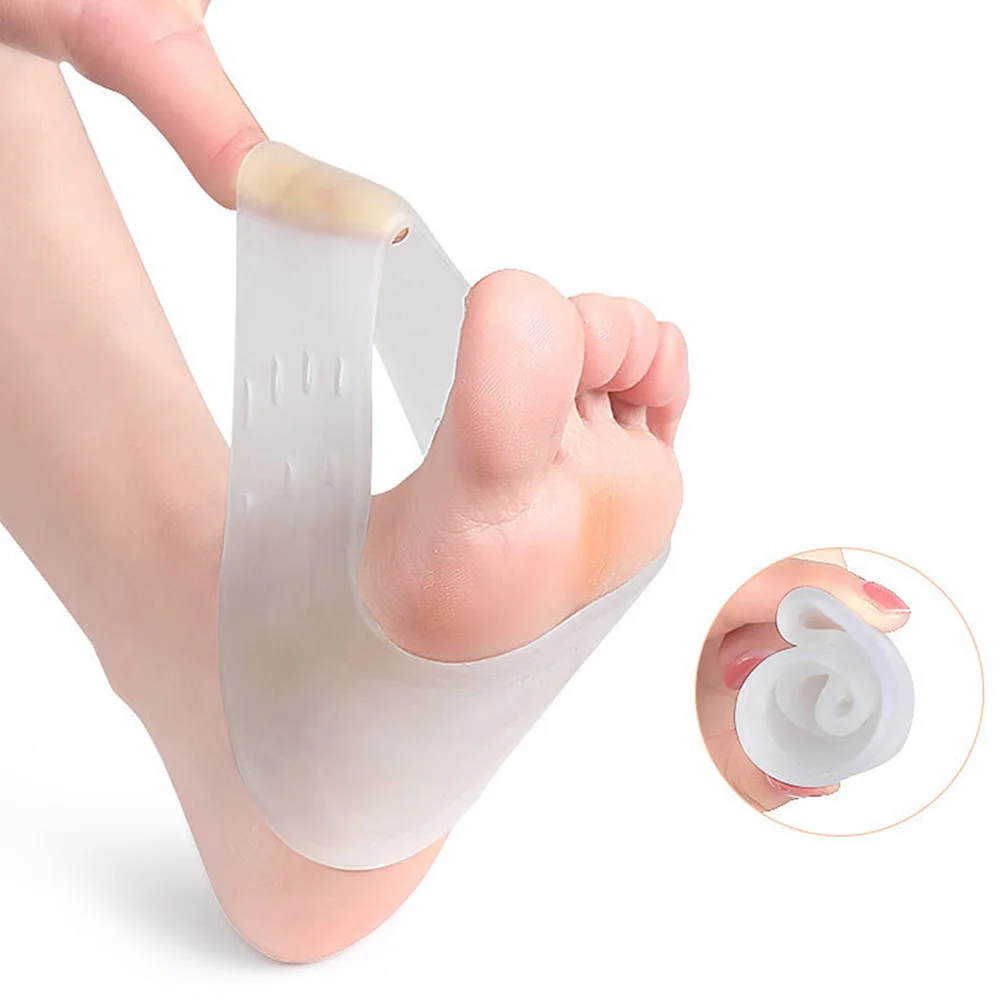 

1 Pair Silicone Arch Support Cushions Foot Arch Pads Flatfoot Correction Pad Anti-Slip Foot Care Mat Comfortable Inserts For Men
