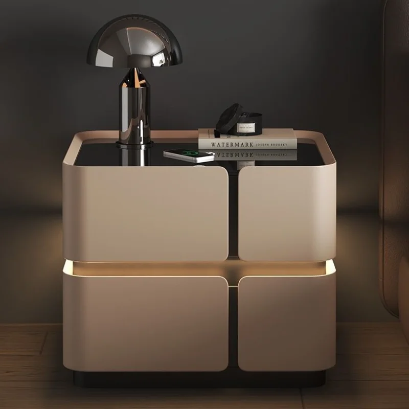 Luxury Solid Wood Bedroom Nightstand 2