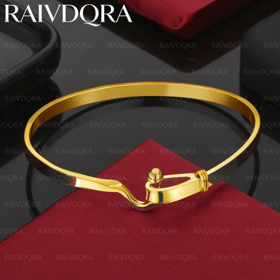 18K vergoldeter Armreif, offener Armreif für Männer und Frauen, Modeschmuck, klassisch, schlicht, Party-Accessoires, Geburtstagsgeschenk