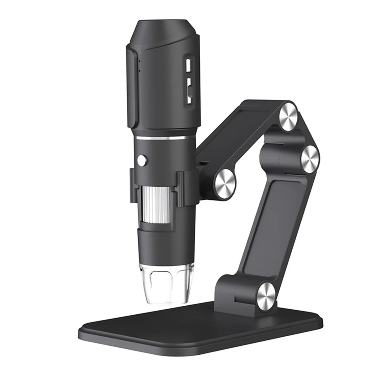 Wireless Microscope,WiFi USB Digital Handheld Microscope, 50 to 1600x Wireless Magnification 8 LED with Metal Stand