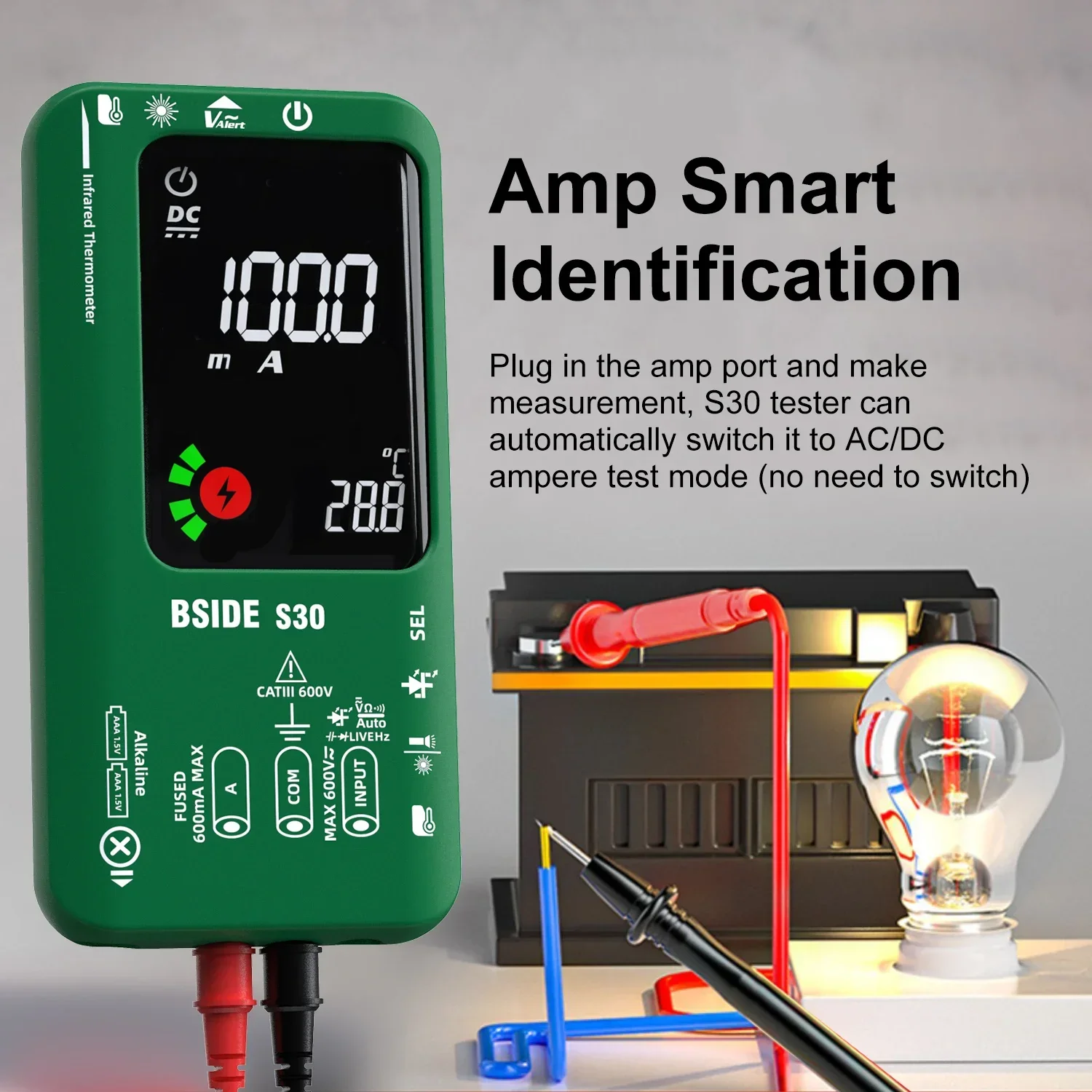 S30X Intelligent Color Screen Multimeter Infrared Temperature tester Dual-mode power supply large-screen multimeter