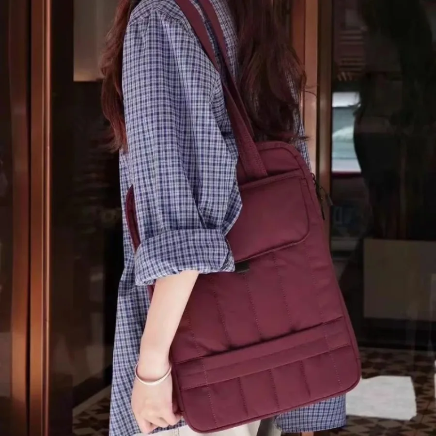 

Fashion niche leisure shoulder bag multifunctional bag simple commuting texture large capacity protection computer handbag