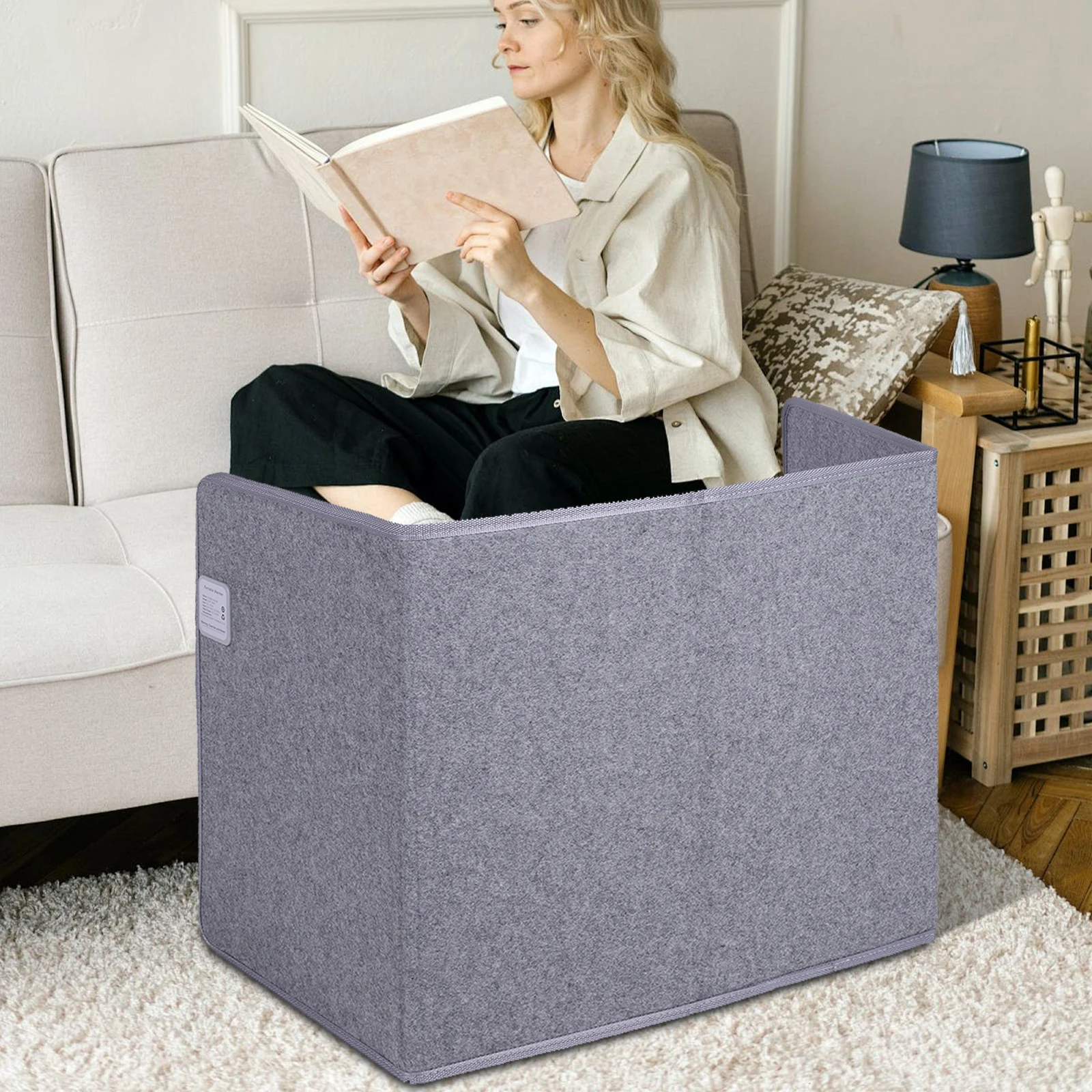 

Бесшумный электрический обогреватель для ног под стол с термостатом и таймером, персональный обогреватель для офиса, стола, дома