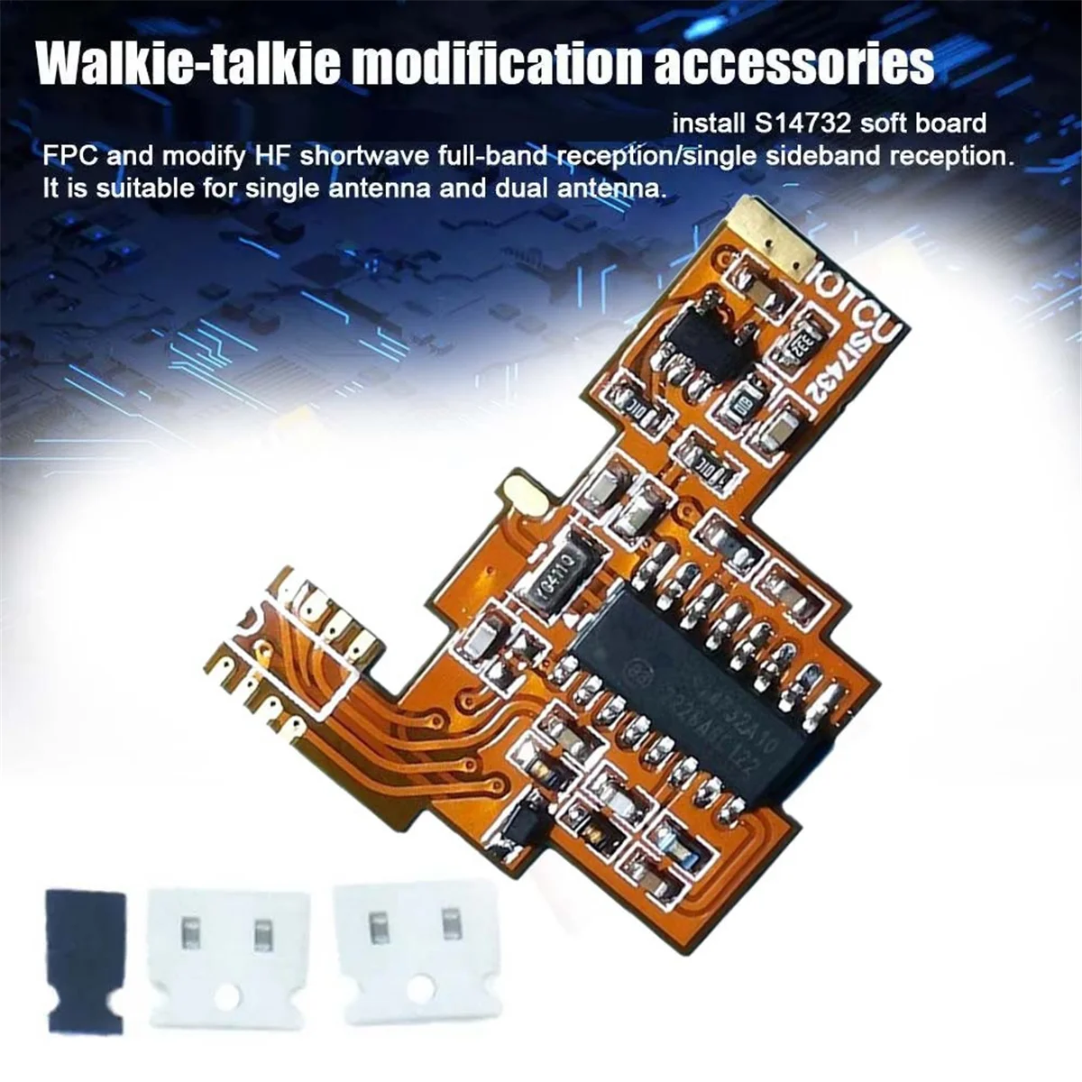 SI4732 Module FPC Modification+2xDonut Antenna for Quansheng K5 K6 HF Shortwave FullBand Reception/Dual Antenna Solution