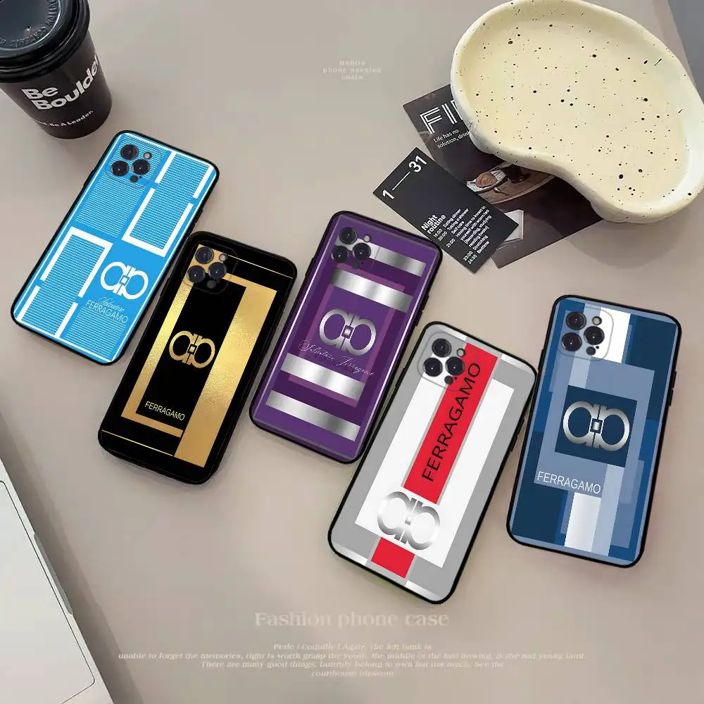 Чехол для телефона F-Ferragamo с мультяшным рисунком для iPhone 16 17 Air 15 14 13 12 11 Pro Max 16E Plus Fundas