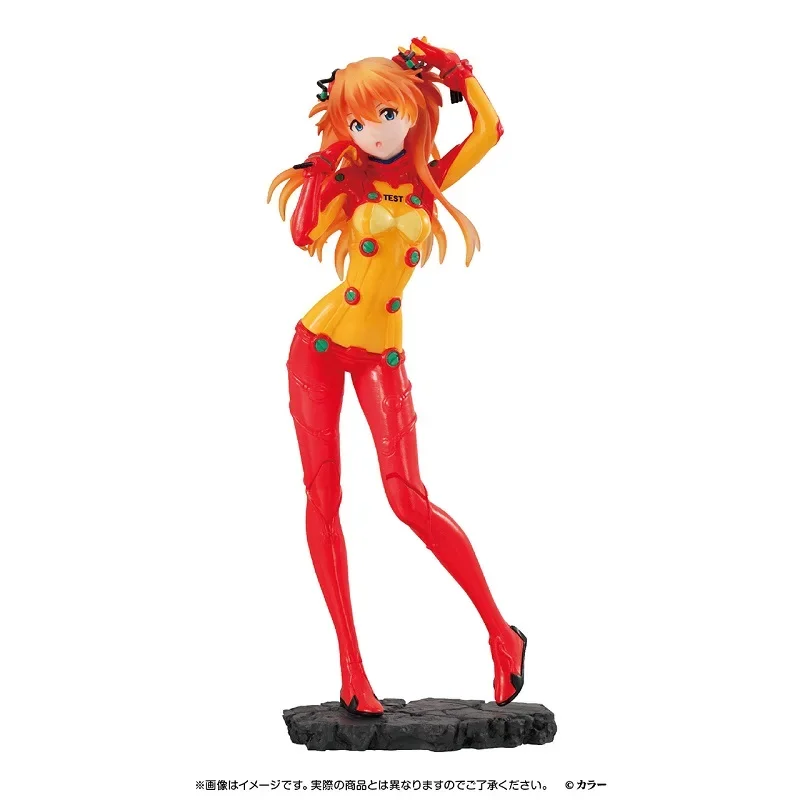 BANDAI 2024 Anime Original EVA Asuka Langley Soryu Mari Makinami Illustrious Figure 8Cm Pvc Action Figurine Model Toys Gift