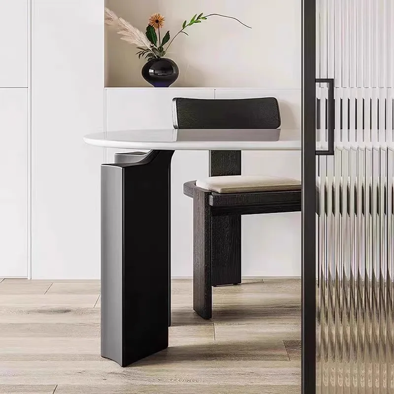 Light luxury solid wood dining chair model room villa home leisure