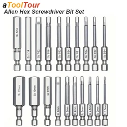 Hex Head Allen Wrench Bit Set Magnetic Metric Imperial Screwdriver Tip Mm Inch Sae Power Drill Adapter Screw Driver Hand Tool