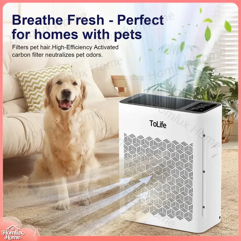 Air Purifier for Office Home Smoke Formaldehyde Pet Odor Removal Portable HEPA Filter Quiet Energy Saving Air Cleaner