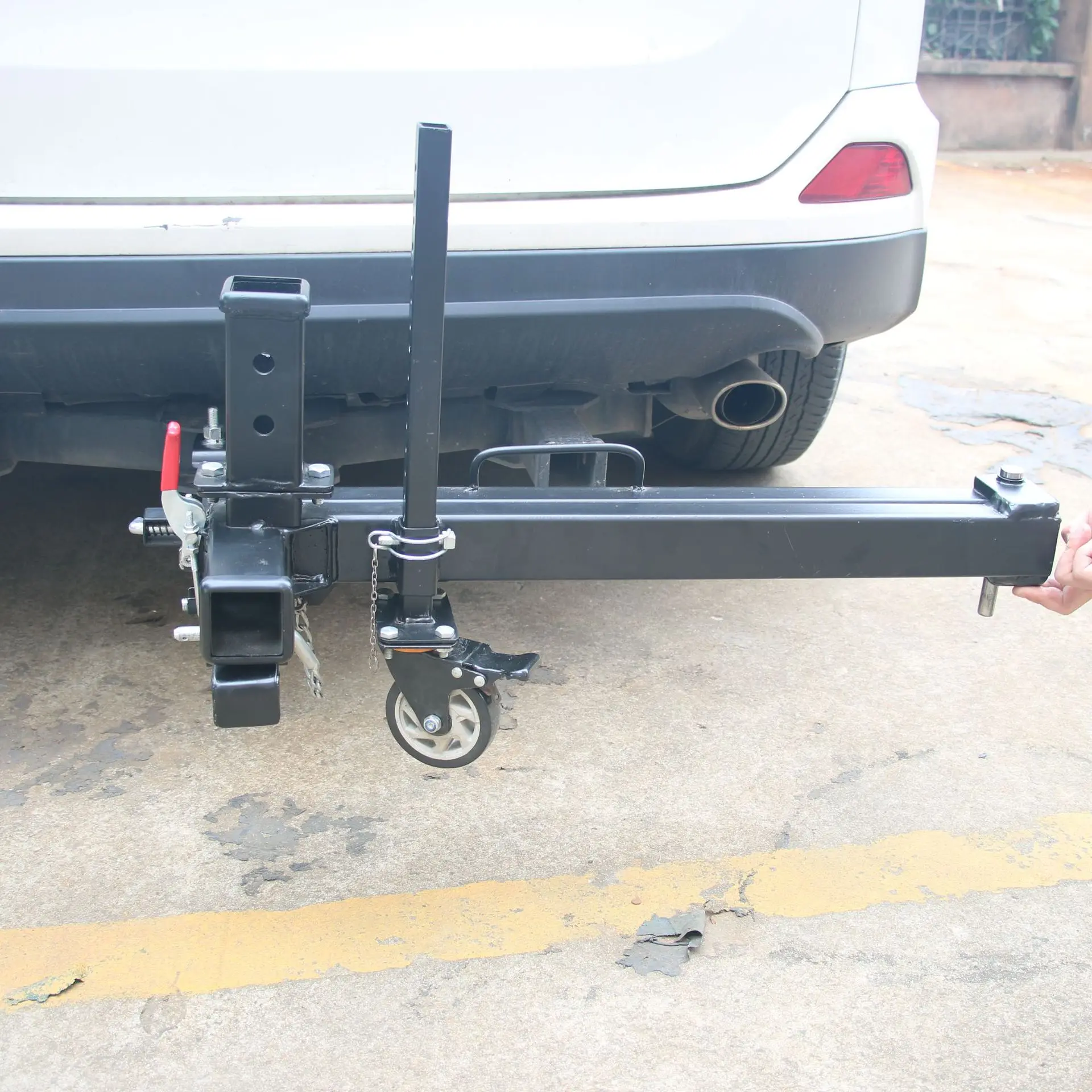 Square mouth trailer, bicycle rack, expansion bracket, luggage frame rear bar, multi-function pulley shift