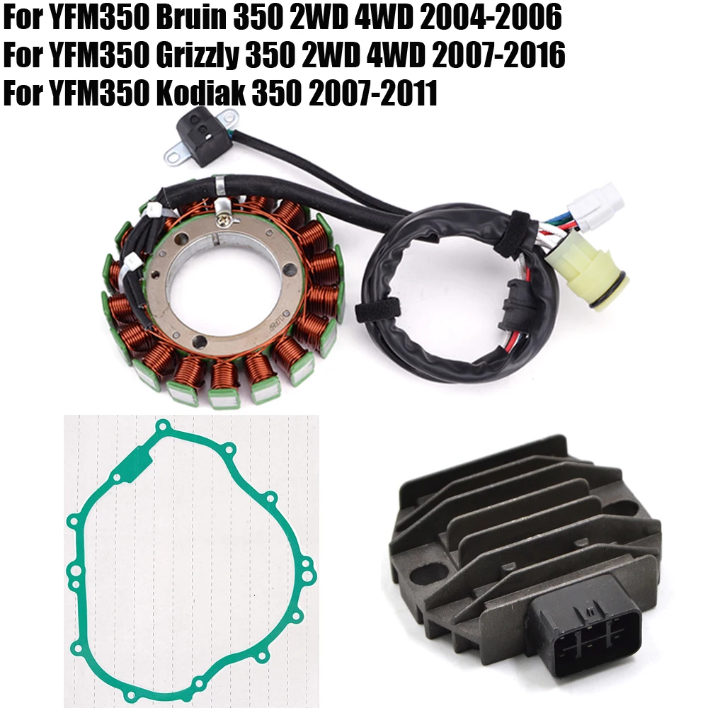 

Stator Coil Gasket + Regulator Rectifier For Yamaha YFM350 Bruin Grizzly Kodiak 350 Hunter / YFM 350 YFM350X Wolverine 350