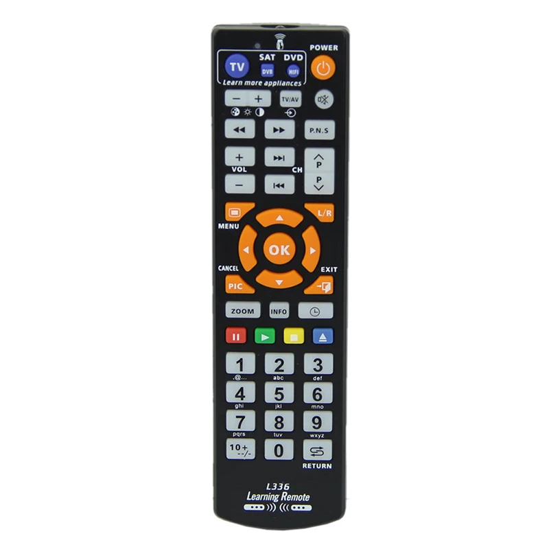 Control remoto inteligente Universal L336 con función de aprendizaje para TV BOX, CBL, DVD, SAT