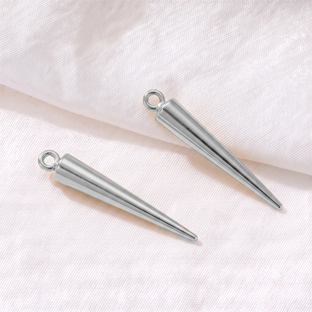 5er/10er-Set 304 Edelstahl-Kegelanhänger, vergoldete Spike-Nieten für DIY-Halsketten, Ohrringe, Bastelarbeiten, Schmuckherstellung, Materialien und Zubehör – Detail 5