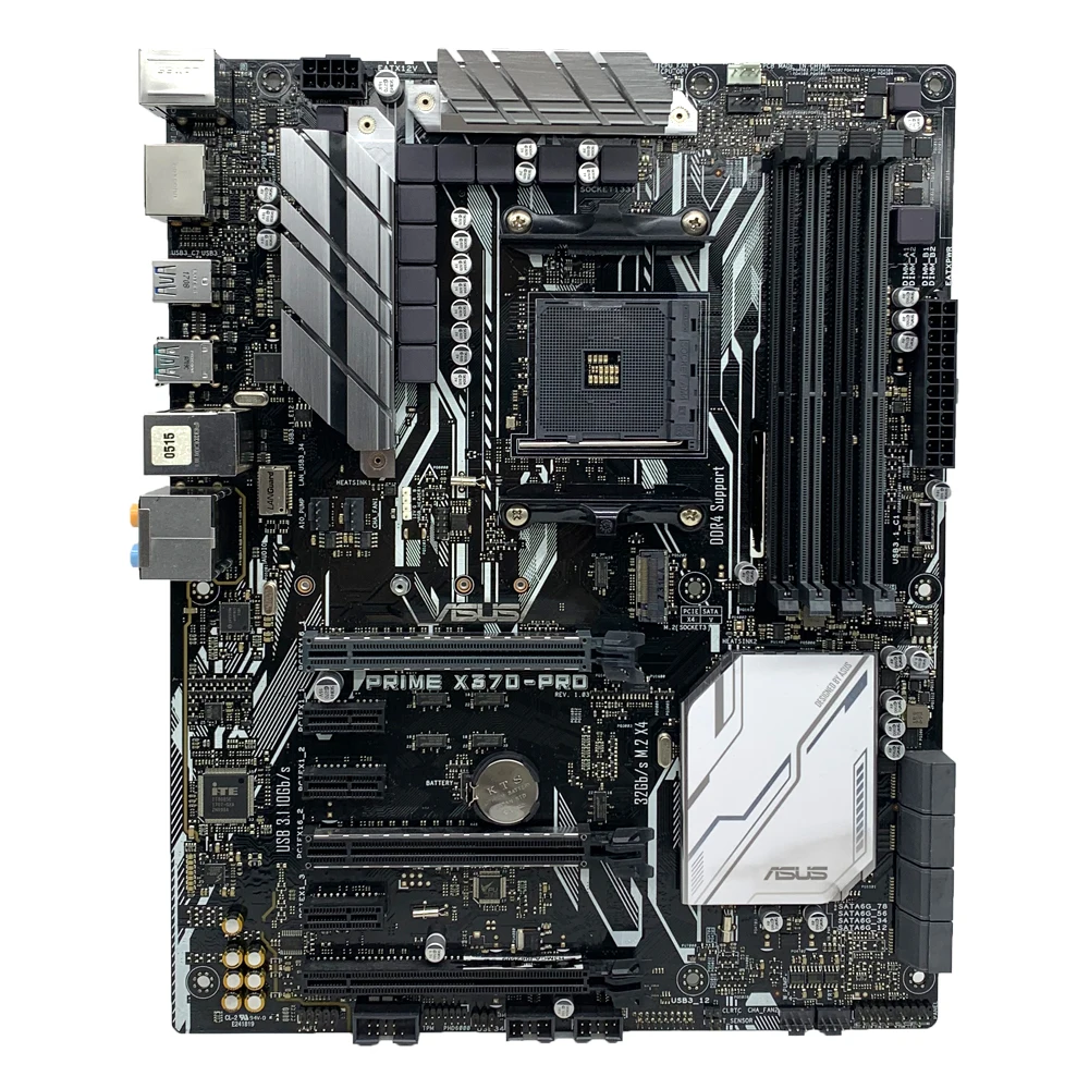 Imagem -02 - Asus Prime X370-pro Placa-mãe Am4 Soquete Suporta Amd Série 5000 Amd X370 Ddr4 32 gb Hdmi M.2 Sata gb s Dvi-d