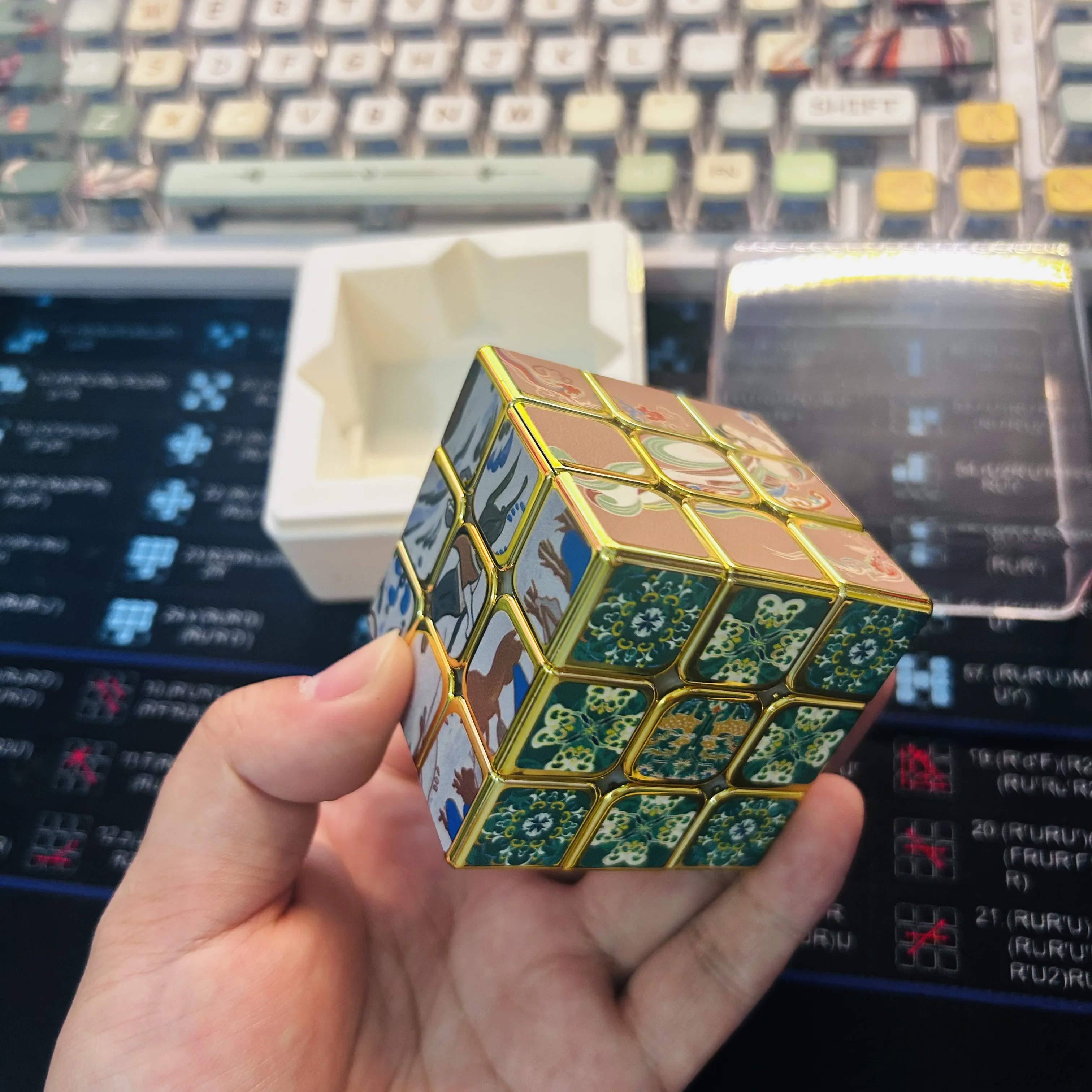 ใหม่Electroplated 3x3x3 Cubeทองไพ่นกกระจอก 3x3 Magnetic Cube SpeedCubeเกมและปริศนาของเล่นเด็ก