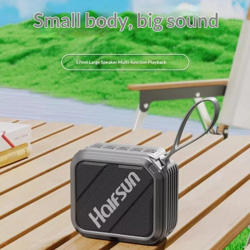 Hanging Strap Mini Bluetooth Speaker Large Volume Stereo Heavy Bass Support TF FM Multi Function Portable Desktop Travel Holiday