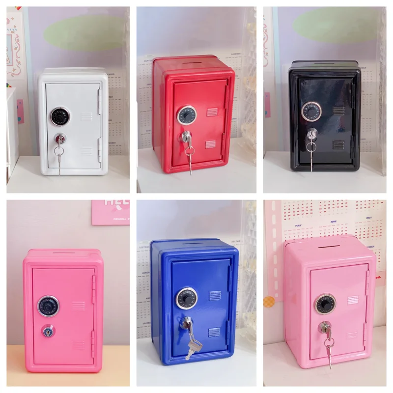 South Korea Mini Metal Safe Creative Piggy Bank Home Life Storage Supplies Desktop Decoration Desktop Finishing Storage Tools