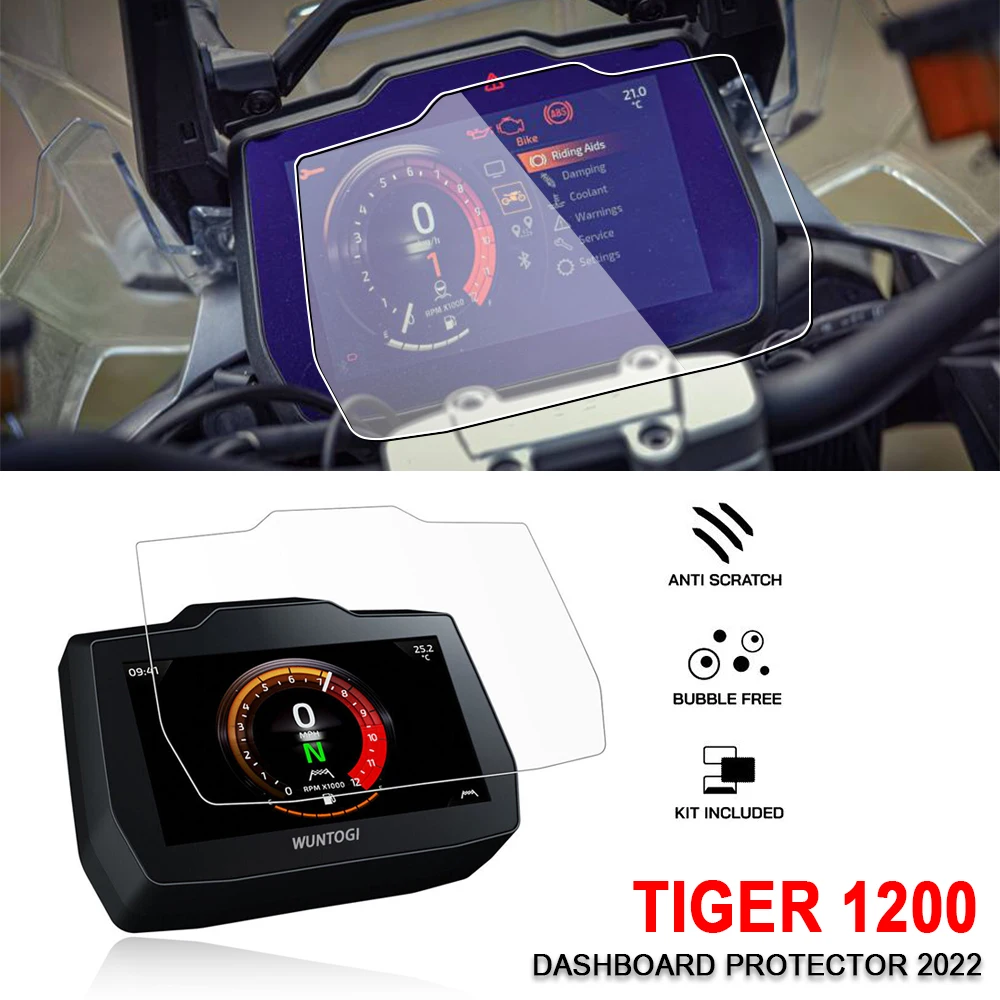 2022 New Motorcycle Accessories For Tiger1200 Tiger 1200 GT Cluster Screen Scratch Protection Film Dashboard screen Protector