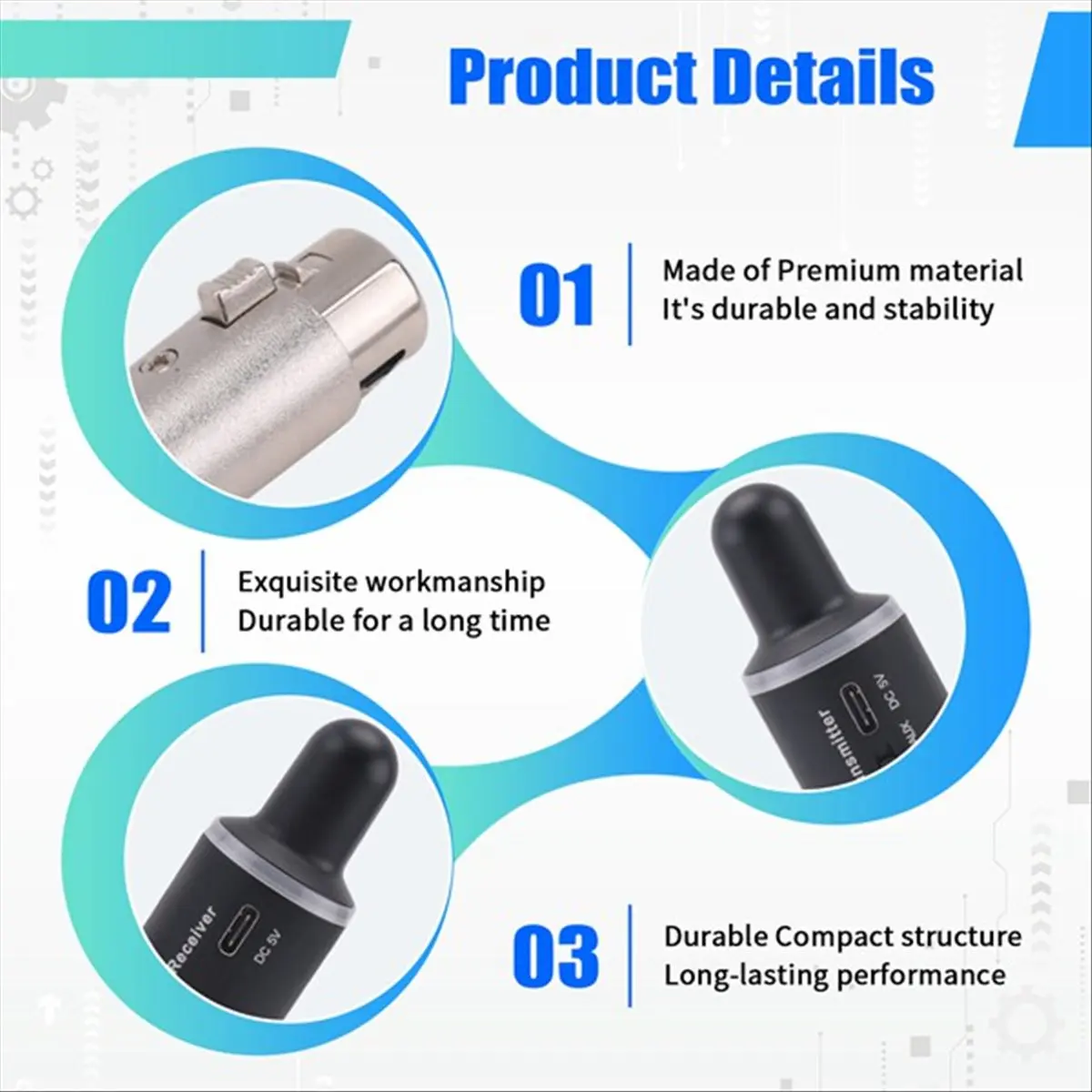 

Беспроводной UHF-адаптер A23G: XLR-передатчик и приемник, перезаряжаемый, для интервью и студийной работы