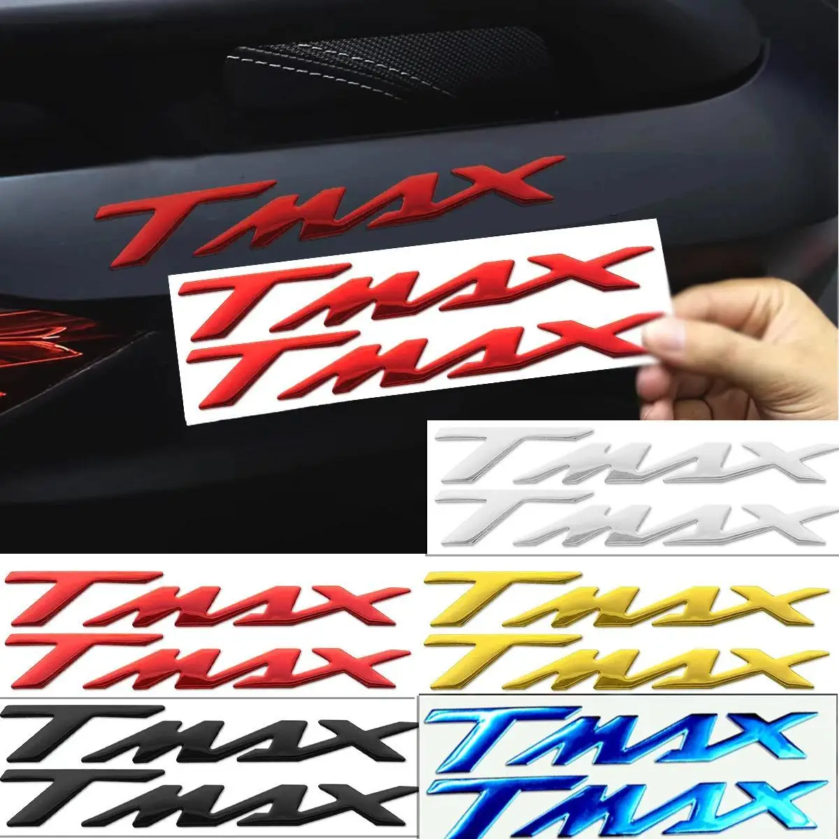 For TMAX 500 530 560 Soft Adhesive Body Parts Motorcycle 3D Sticker Moto Tank Side Strips Logo Emblem Reflective Butterfly Decal