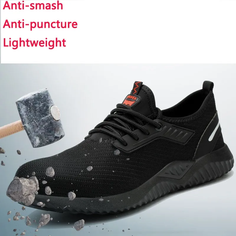 2023 New Work Safety Shoes Non-slip Waterproof Anti-smashing Steel Toe Puncture Zapatos De Seguridad Fashion Sneakers For Aldult