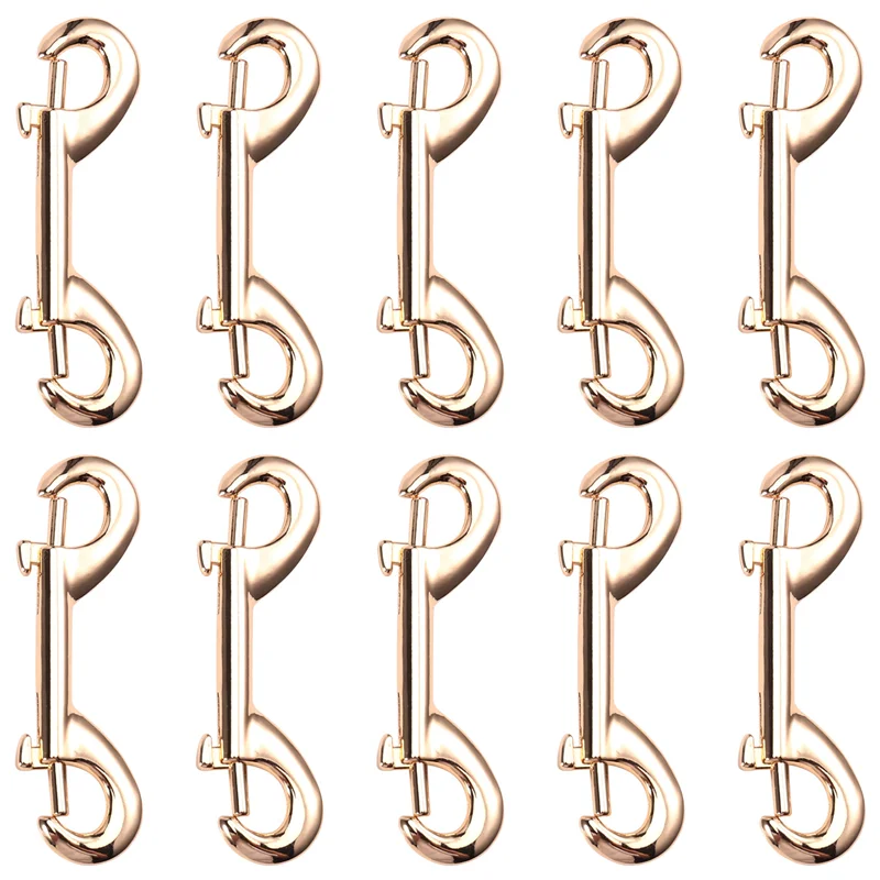 10Pcs 65Mm Scuba Diving Double End Bolt Snap Hook Clips Zinc Alloy Quick Draw Link Carabiner B-Shape Spring Hook-BAAQ