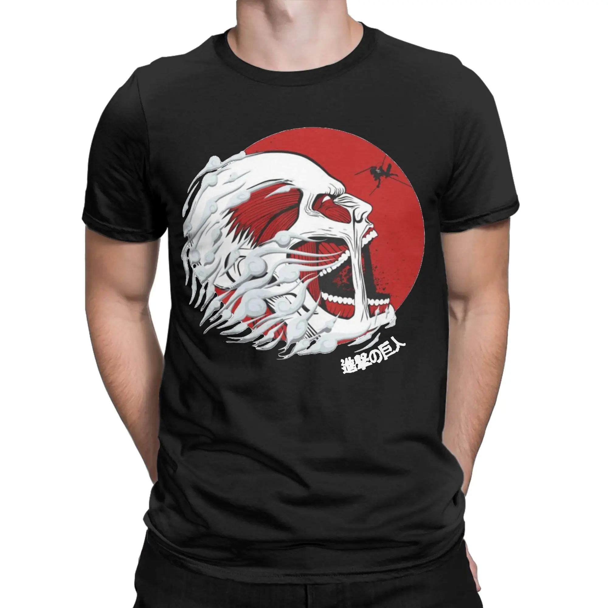 Attack on Titan T Shirt Men Cotton Crazy T-Shirt O Neck Colossal Titan Tee Shirt Short Sleeve Clothing Party