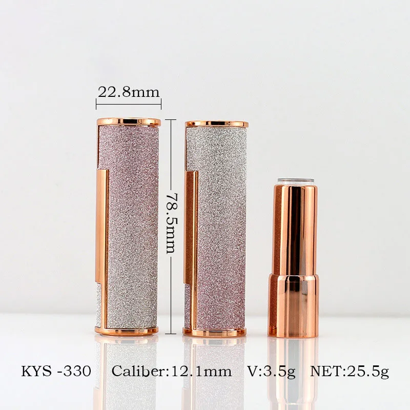 3.5 جرام أنابيب أحمر الشفاه الفارغة وبلسم الشفاه لتقوم بها بنفسك حاوية مستحضرات التجميل الرائعة على الطراز الصيني أنبوب أحمر الشفاه مع التطريز