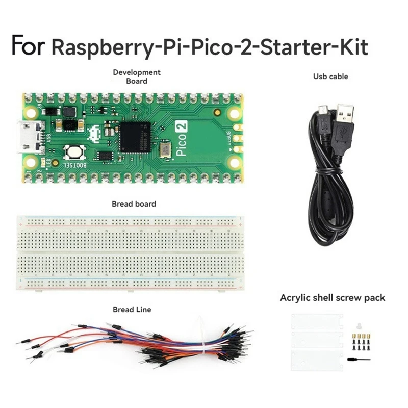 

Стартовый комплект для Raspberry Pi Pico 2, макетная плата RP2350, микроконтроллер ARM Cortex-M33, материнская плата Hazard3 RISC-V