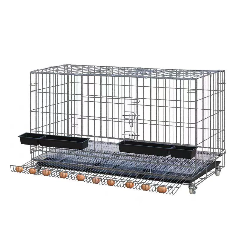 Egg Chicken Cage Household Large Breeding Cage For Duck, Goose, Quail With Egg Tray