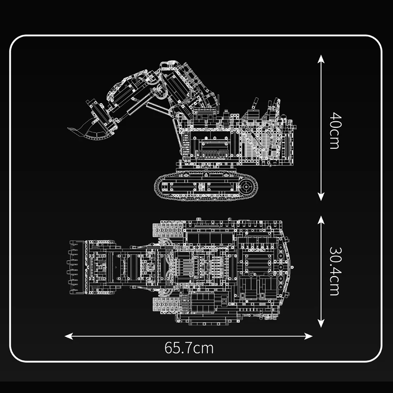 Mould King 17071 Technical Car Building Block Remote Control R9800 Excavator Model Assembly Truck Brick Kid Christmas Gift