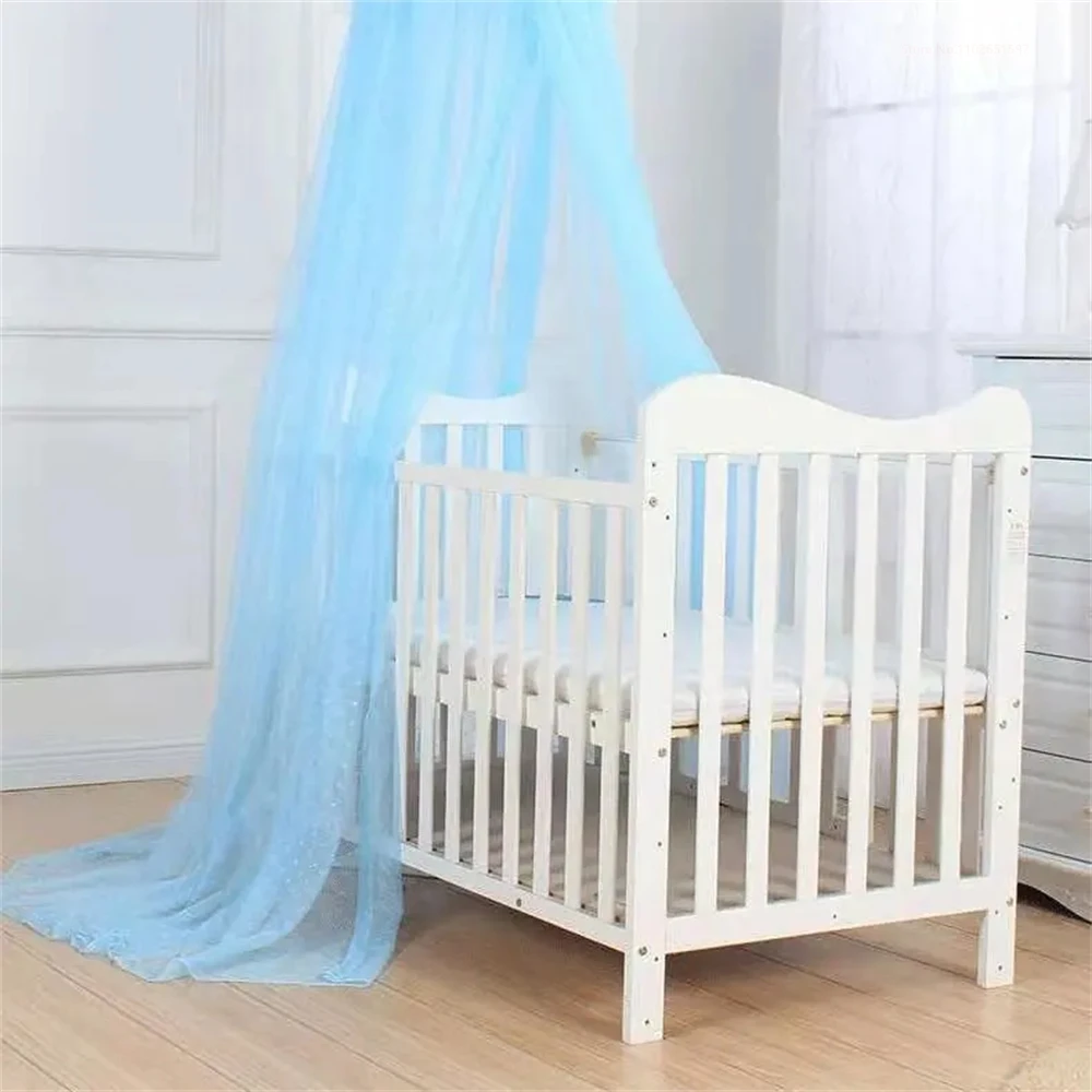 Baby Mosquito Net Mesh Dome Elegant Hung Decor Dome Mosquito Net Tent Star Decoration Newborn Infants Portable Canopy Kids Bed