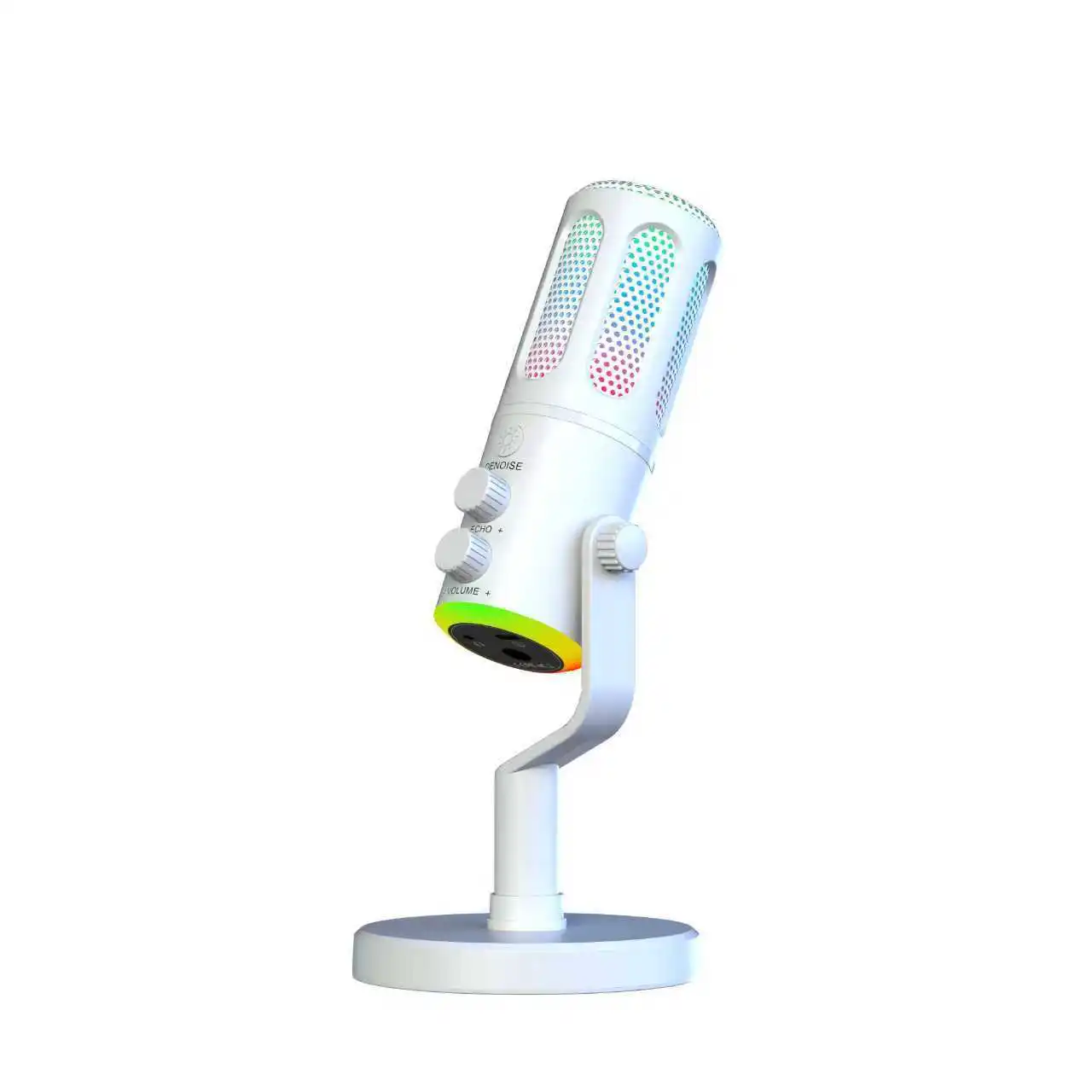 

RGB Gaming Microphone USB Computer Desktop Microphone Capacitive One-Click Silent Recording Microphone