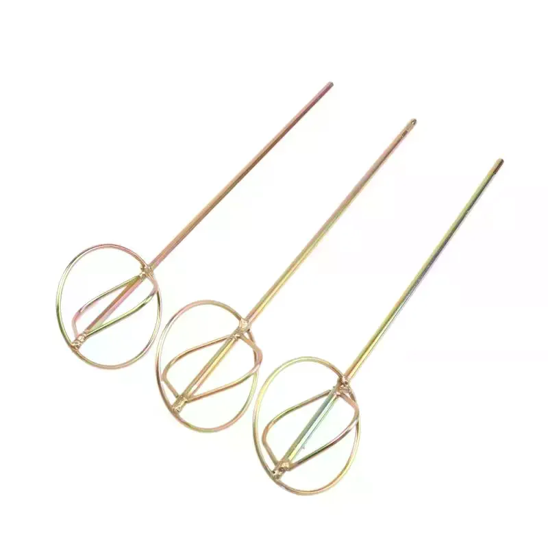 1pc 125mm Putty Powder Coating Paint Electric Mixer Rod Head Cement Mixing Rod Mixer Drill Paint Plaster Mortar Stirring Rod