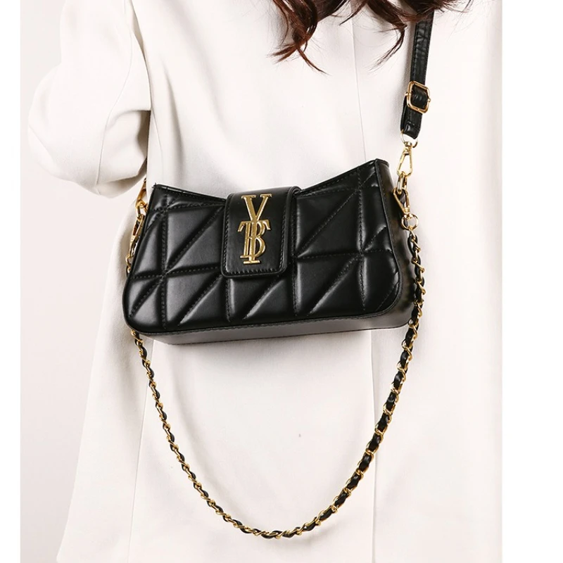 

New Fashionable Versatile Oblique Span Bag, High-end Chain Underarm Bag for Women, Commuter Versatile Handbag