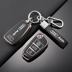 TPU Car Smart Remote Flip Key Case Cover Protection Shell For Audi A1 A3 A6 A6L Q2 Q3 Q7 TTS R8 S6 RS3 Auto Keychain Accessories