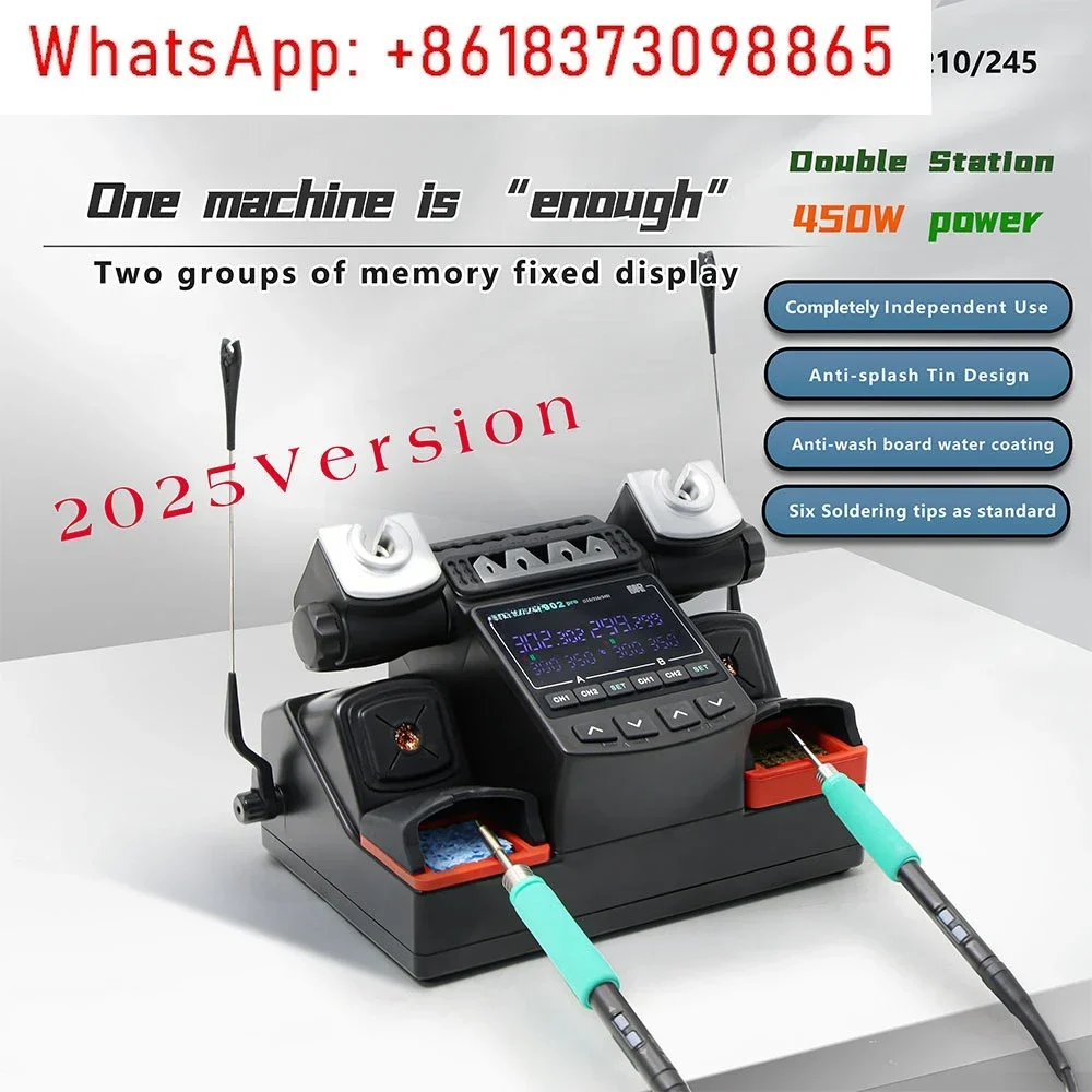 

Паяльная станция A902PRO C115 C210 C245, двойная станция, сварочная паяльная станция для ремонта печатных плат сотового телефона, инструменты для пайки