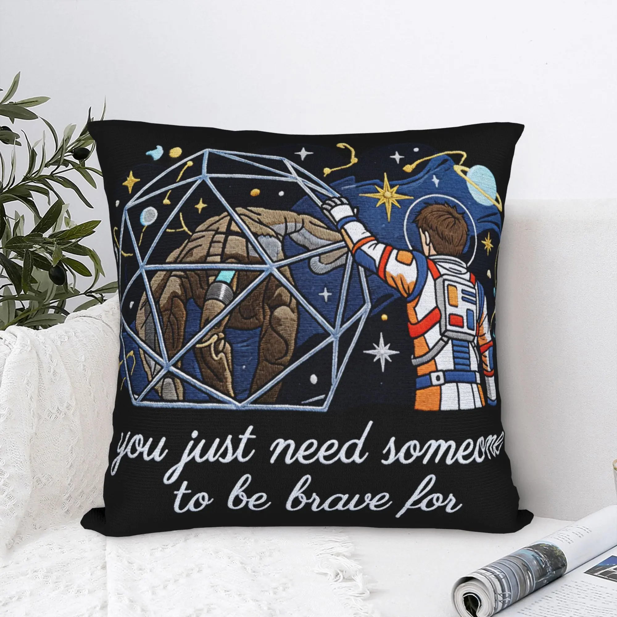 Project Hail Mary Eridani-Rocky Jazz Hands Pillowcase Printed Fabric Cushion Cover Gift Sci-Fi Throw Pillow Case Cover Home