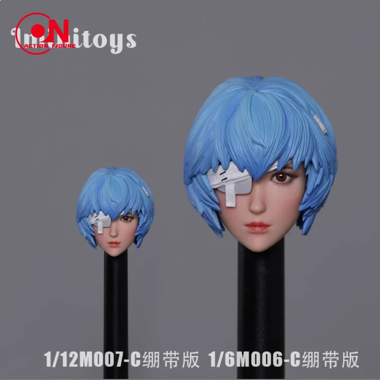 Iminitoys 1/6  M006 1/12M007  AnimeGirl Head Sculpt Carving Model 2.0 for White Skin Action Figure Body Dolls