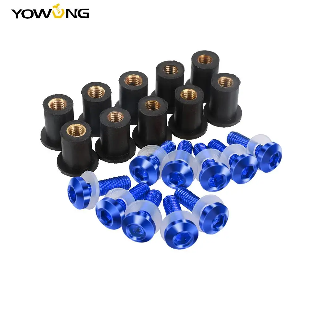 

Universal For Yamaha YZF-1000 YZF600 R1 R6 Tmax T-MAX 500 530 10PCS M5 Motorcycle Windscreen Windshield Bolt Screws Nut Fastener