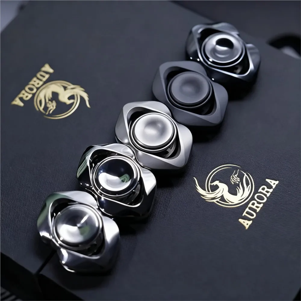 AuroraEDC Morning Star Fidget Spinner Gyroscope en acier inoxydable Gadgets de soulagement de l'anxiété Fidgeting Spinners Accessoires de bureau