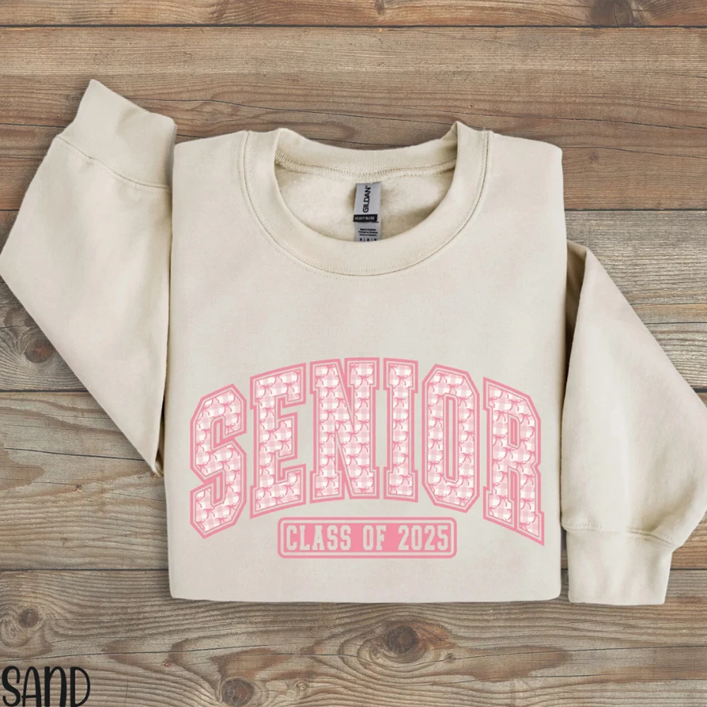 Senior 2025 Crewneck Sweatshirt Gift for High School Clothes Coquette 2025 Senior Sweater 2025 Graduation Gift Tees