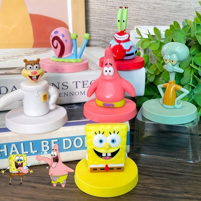 

Anime SpongeBob SquarePants Surprise Blind Box Patrick Star Sandy Cheeks Cute Figure Model Desk Decor Stationery Toy Gift