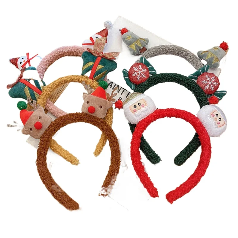 

*Festive Polyester Lamb Headband Christmas hair accessories for Hair Decoration