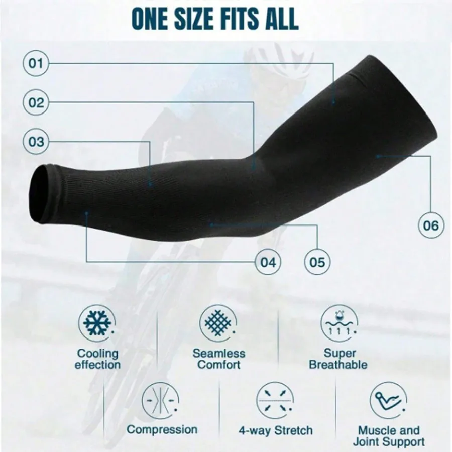 3 أزواج من قفازات الصيف للحماية من أشعة الشمس للرجال والنساء، قفازات ذراع مرنة قابلة للتنفس من الحرير الجليدي لركوب الدراجات في الهواء الطلق والقيادة