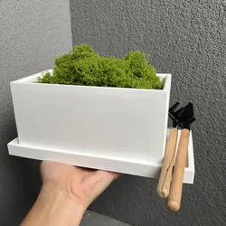 Large Flower Pot Silicone Molds Cement Planters Gypsum Pen Holder Mold Terrazzo Candle Vessel Round Square Planters Casting Mold