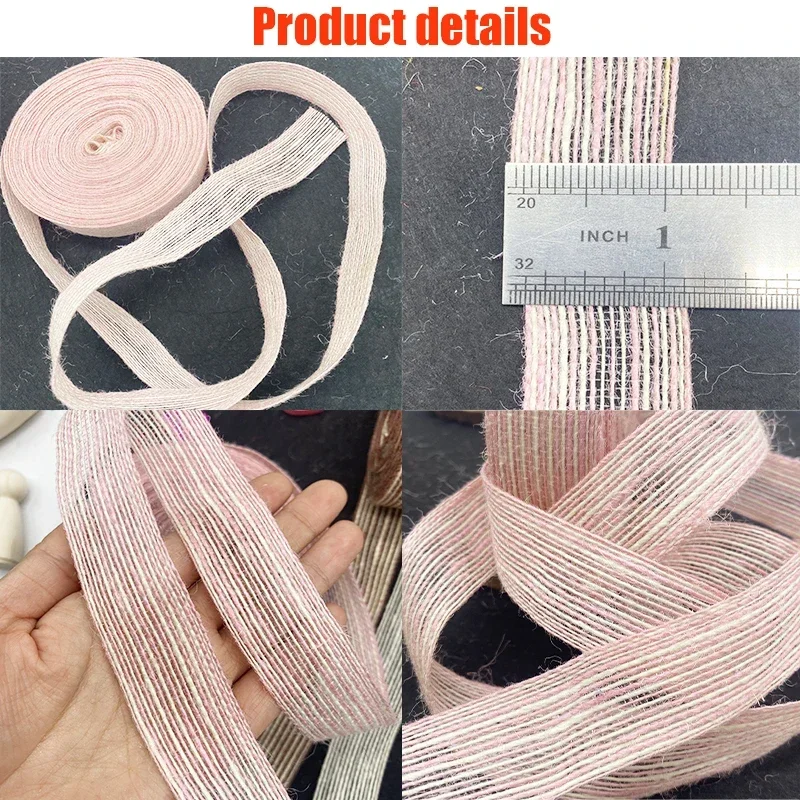 1-10Meter Gekleurde Hennep Lint Partij Ambachten Bruiloft Jute Lint Geschenk Warrping Hennep Lint Jute Jute Kant DIY festival Decor