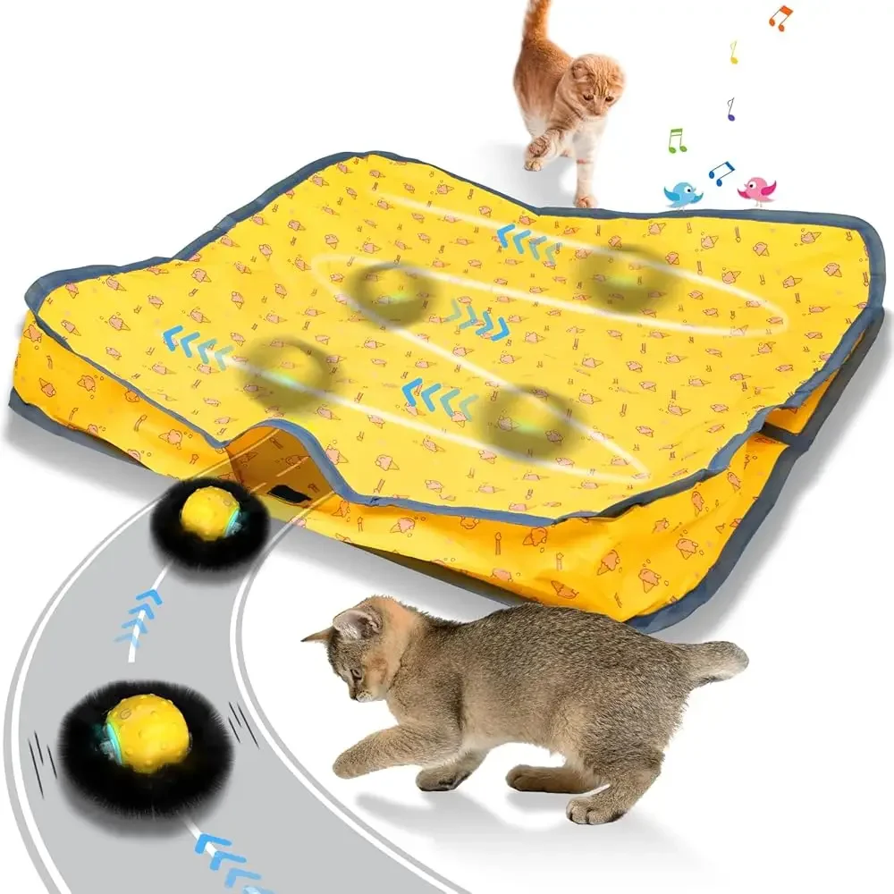 

Интерактивные игрушки для кошек, электрический мяч для кошек, быстро катящийся в мешочке, активируемая движением поющий мячик-игрушка для кошек, игрушка для пряток и поиска.