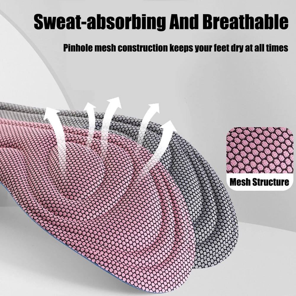 Nano Antibacterial Sport Insoles For Shoes Sneakers Memory Foam Orthopedic Insole Deodorization Sweat Absorption Running Cushion