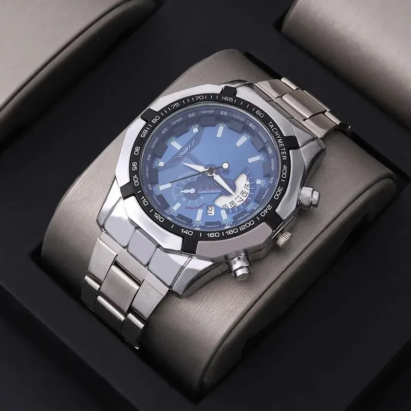 Fashion Mens Sport Watches for Men Stainless Steel Quartz Watch Luxury Man Business Casual Wristwatch Relogio Masculino